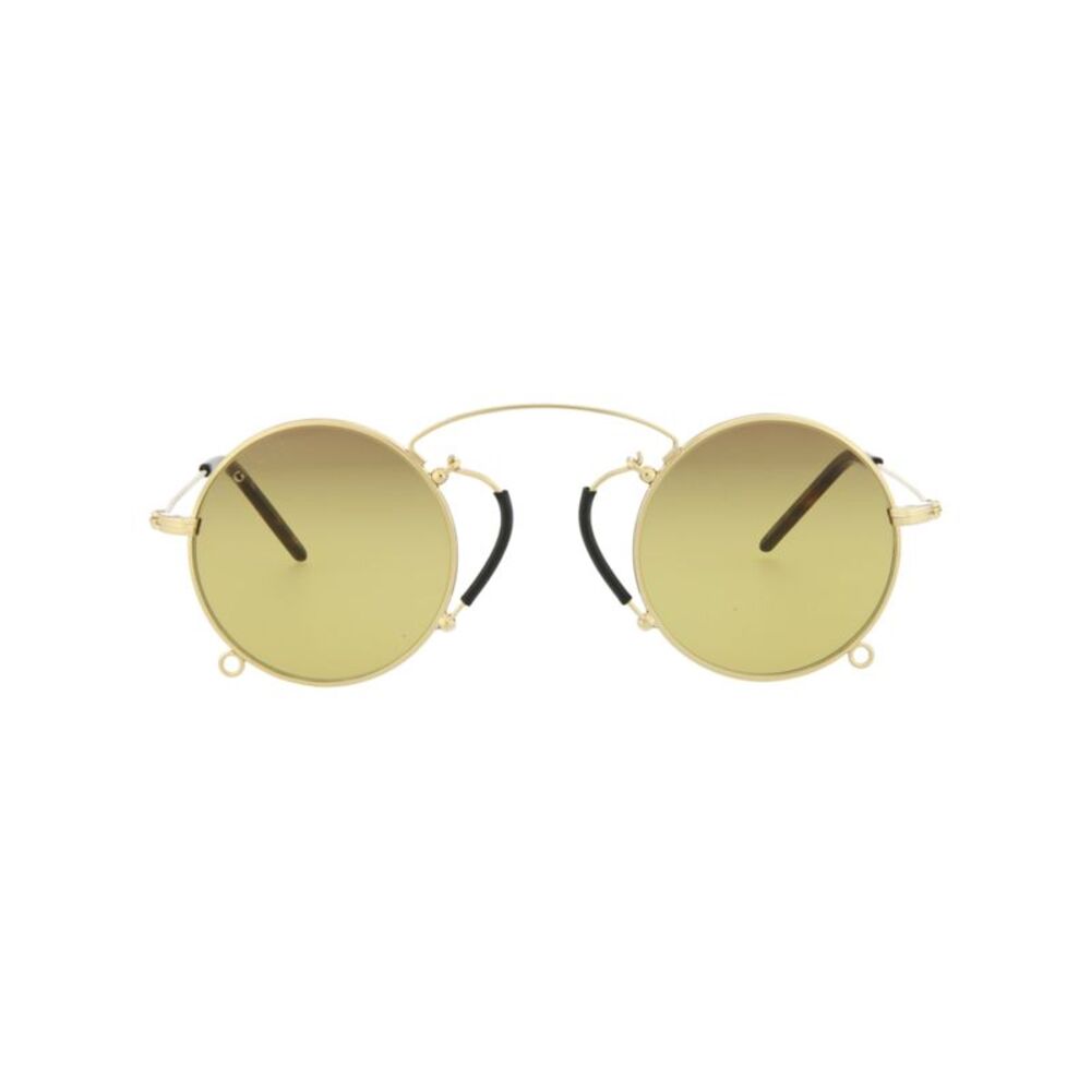 Gucci Round-Frame Metal Sunglasses Gold Womens